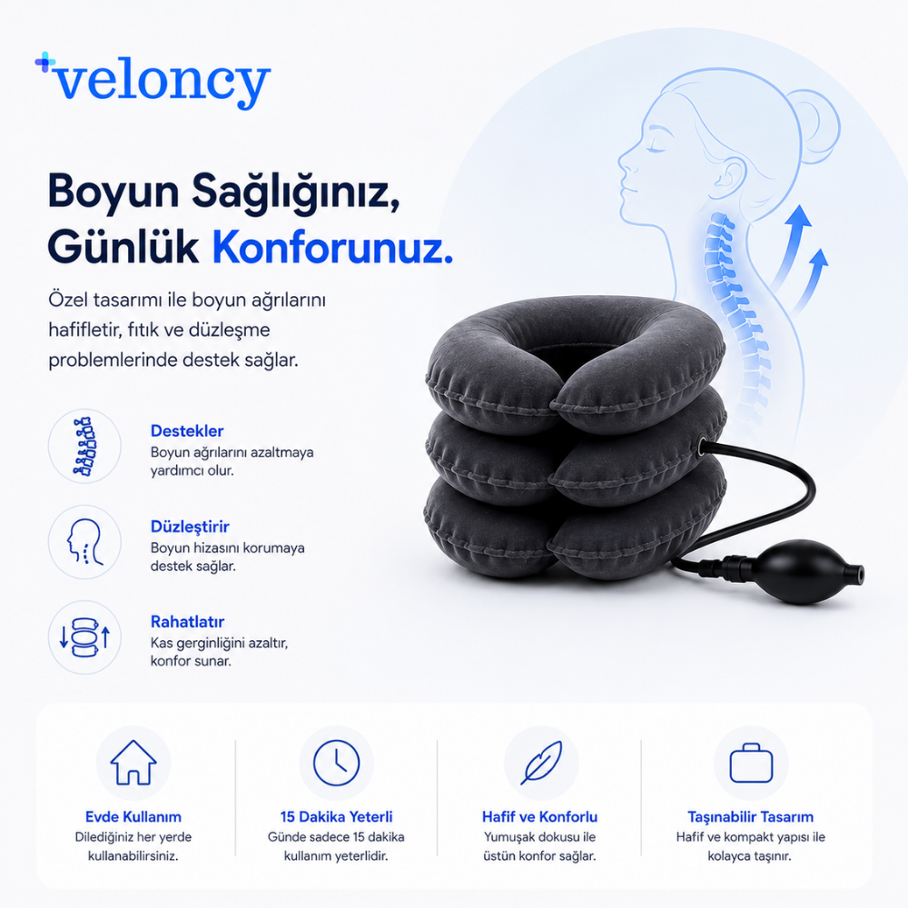 Veloncy™ Şişme Boyun Destek Yastığı